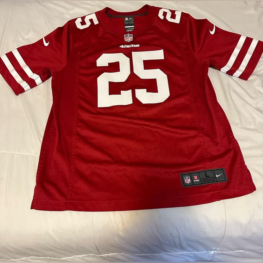 SAN FRANCISCO 49ers Richard Sherman Red Jersey Nike On Field Red Home Size Large